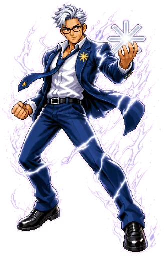 Pixel-art fighter version of trainer Edison Chua, the meta boss of NextGen AI Arena